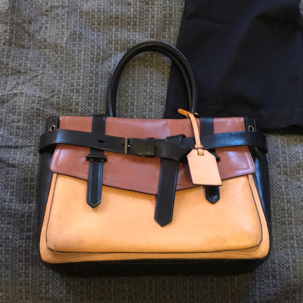 REED KRAKOFF BOXER BAG TAN AND BLACK